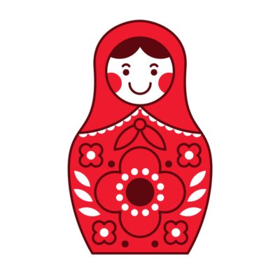 Матрешка красная