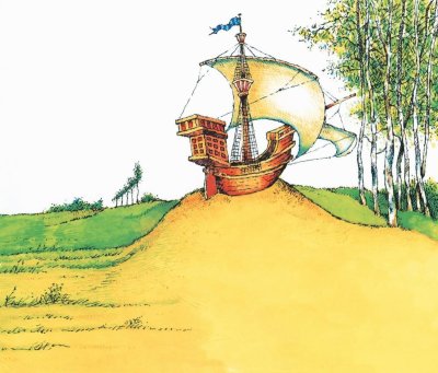 Иллюстрация к сказке Летучий корабль