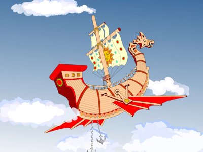 Летучий корабль мультик корабль