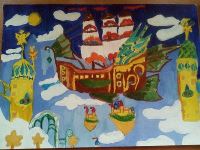 Декорации для сказки Летучий корабль