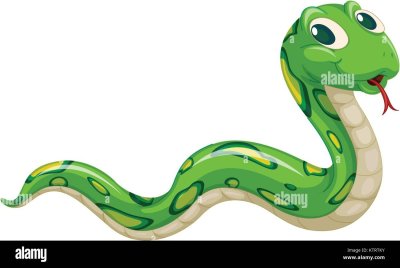 Змея для детей на прозрачном фоне