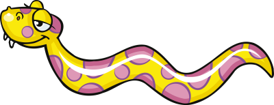 Змейка на прозрачном фоне