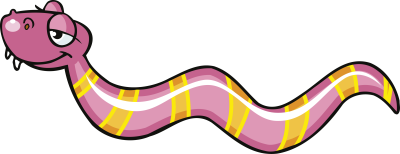 Змейка на прозрачном фоне