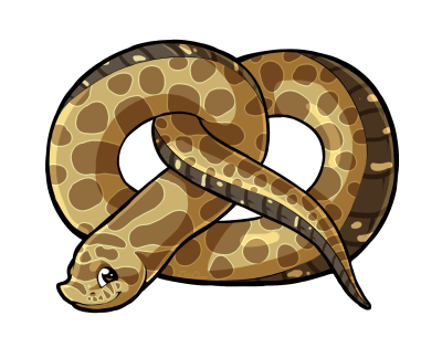 Змея мультяшная