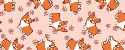 Обои с корги мультяшные