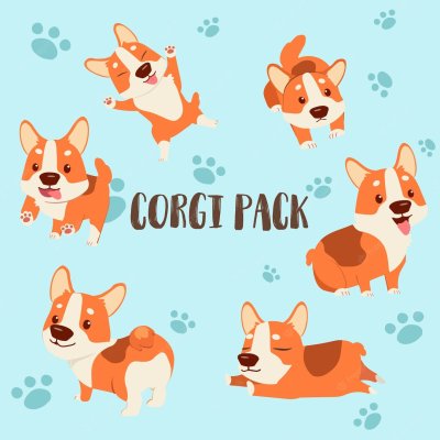 Собака корги вектор