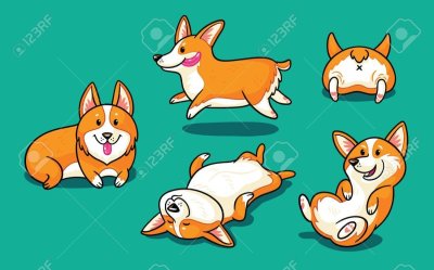 Корги мультяшный