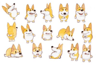 Корги пемброк мультяшный