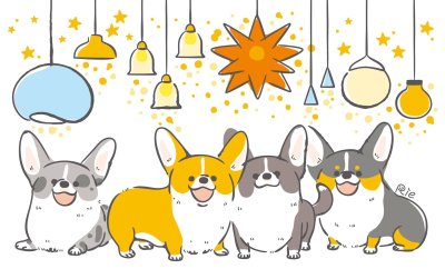 Корги рисунок