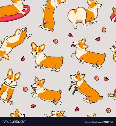 Корги рисунок