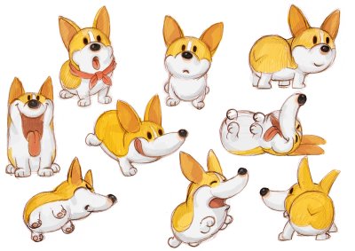 Вельш корги рисунок