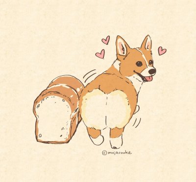 Мультяшный милый корги