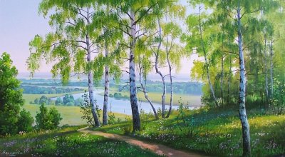 Пейзаж Березовая роща Епишина