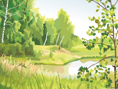 Пейзаж рисунок для детей