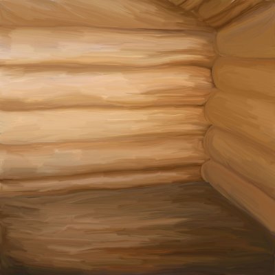 Деревянная бревенчатая изба