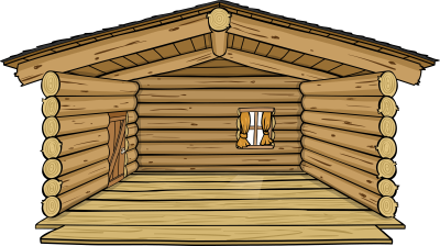 Бревенчатый дом вектор