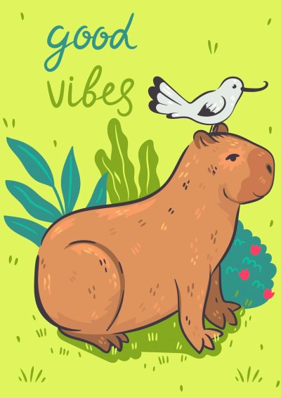 Капибара иллюстрация