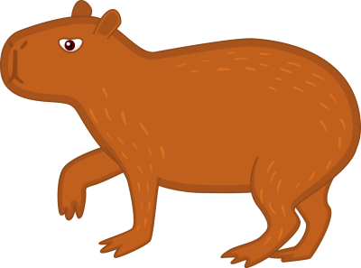 Капибара мультяшная