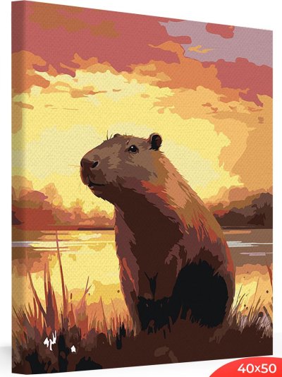 Картина по номерам капибара