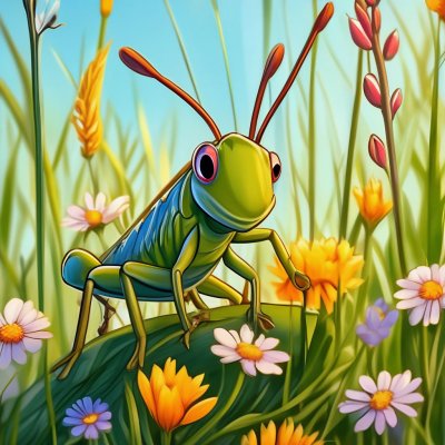 Рисунки кузнечиков