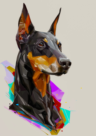 Рисунки доберманов