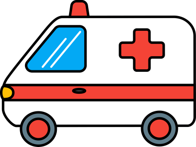 Машина скорой помощи без фона