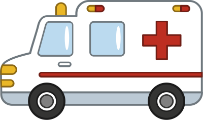 Машина скорой помощи мультяшная