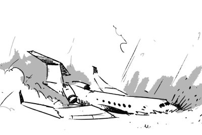 Раскраска авиакатастрофа