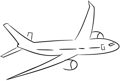 Контур самолета сбоку
