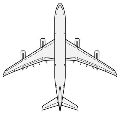 Самолет вид сбоку Airbus