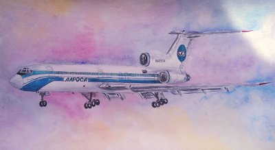 Рисунок самолета ту 154