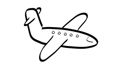 Самолет раскраска для детей