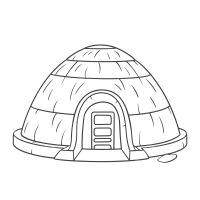 Igloo раскраска для детей