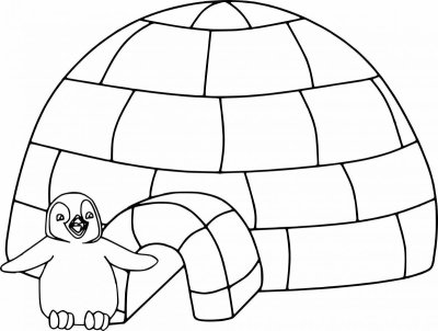 Igloo раскраска для детей