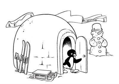 Igloo раскраска для детей