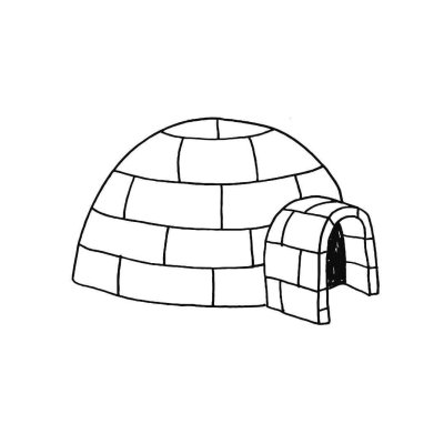 Иглу раскраска для детей