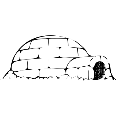 Иглу раскраска