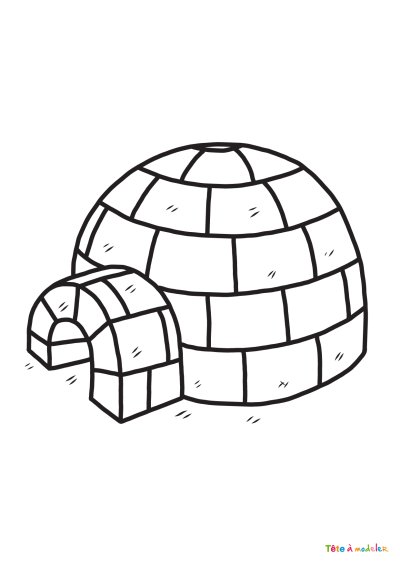 Иглу рисунок для детей