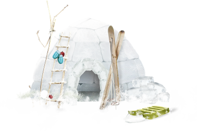 Зима на белом фоне