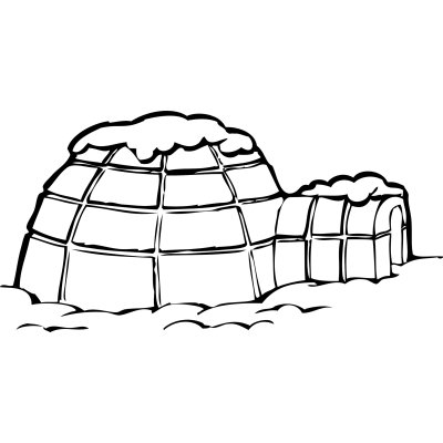 Igloo раскраска для детей