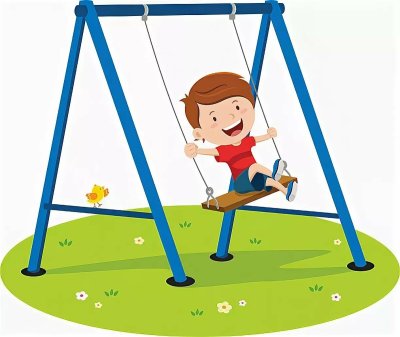 Дети на качелях