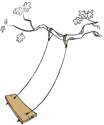 Качели рисунок для детей