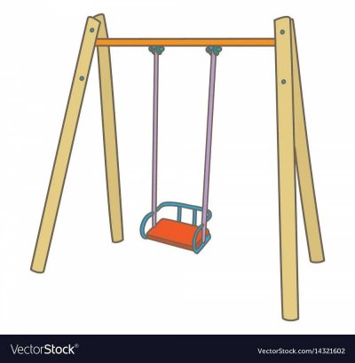 Качели рисунок для детей