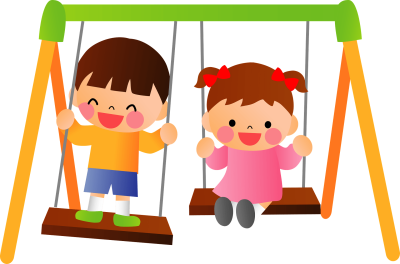 Качели на белом фоне