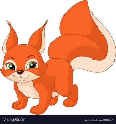 Белочка на белом фоне для детей