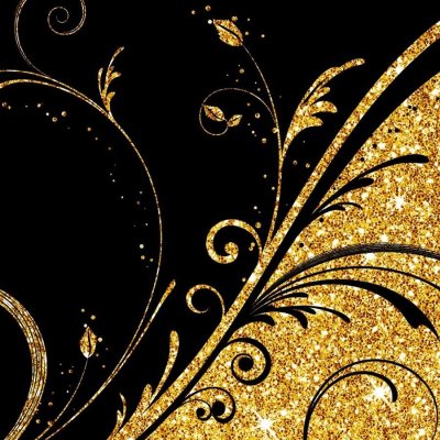 Черно золотые обои