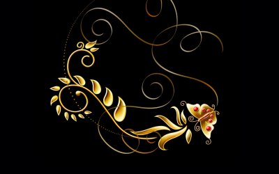 Черный фон с узорами