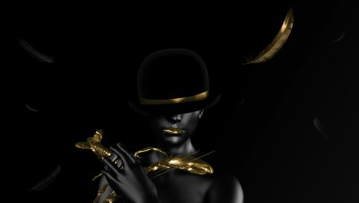 Черно золотой