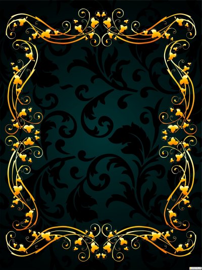 Узор черный с золотом