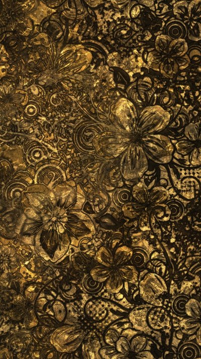 Обои с золотым орнаментом
